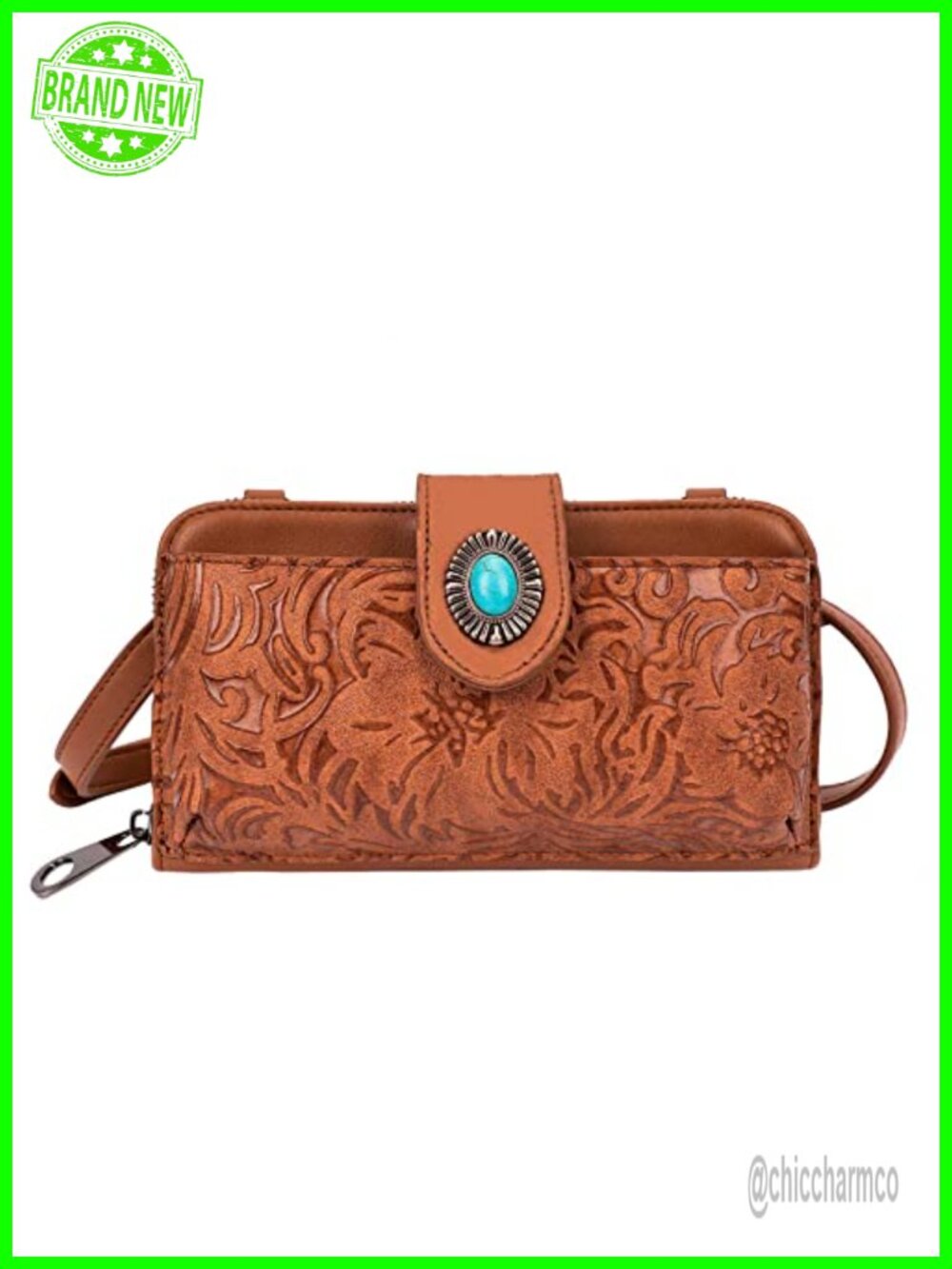 LAVAWA Women's Small Vintage Crossbody Handbag Wallet Western Adjustable Phone